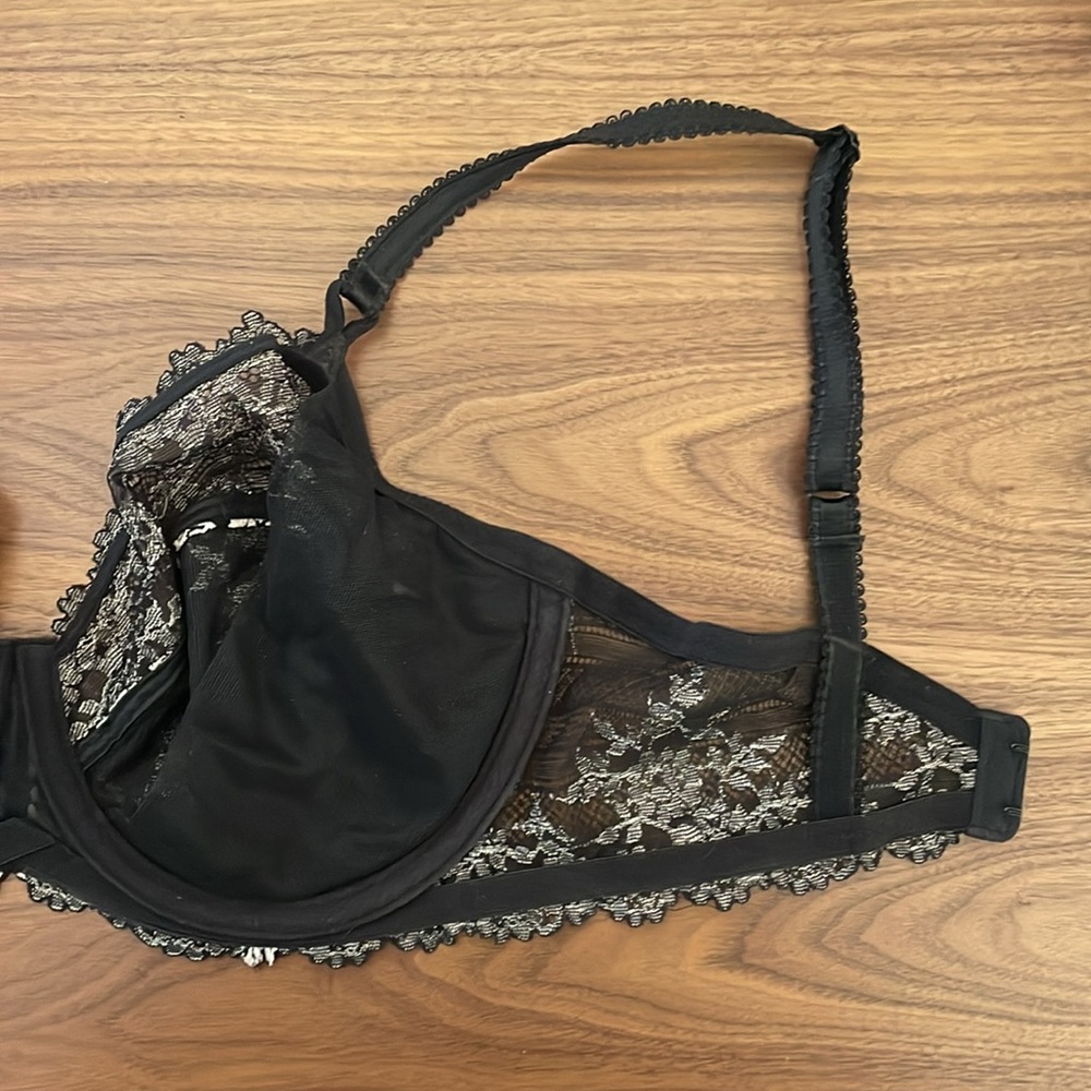Wacoal Embrace Lace Bra 34DD Women Underwire black 65191 - Picture 5 of 11